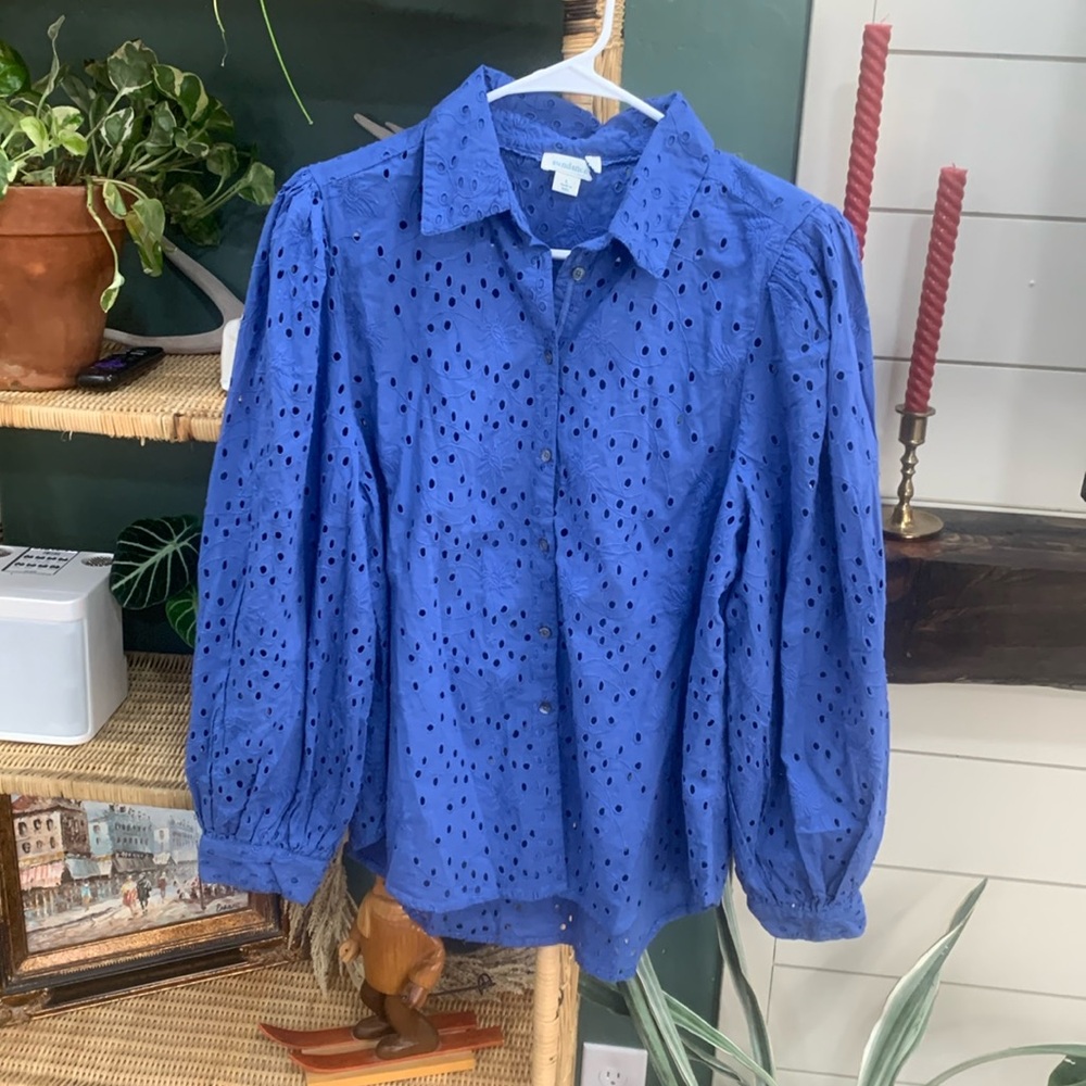 Sundance Celestine Eyelet Shirt Women’s Size Large